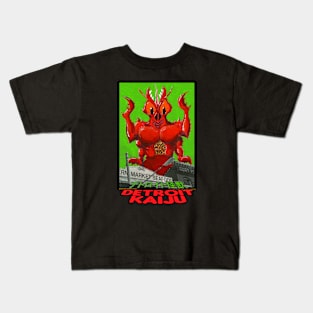 Brachyura at Eastern Market! - Pete Coe's Detroit Kaiju series Kids T-Shirt